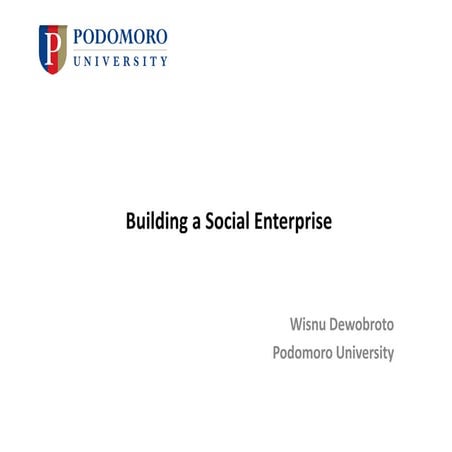 Building a Social Enterprise 