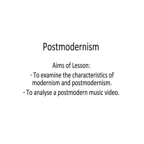 Postmodernism | PPTX