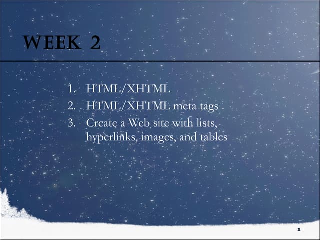 Week 2