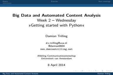 BDACA1617s2 - Lecture3 | PPT