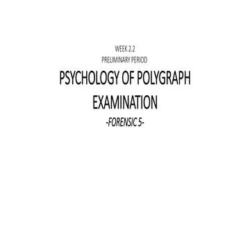 psychology of polygraph exaination