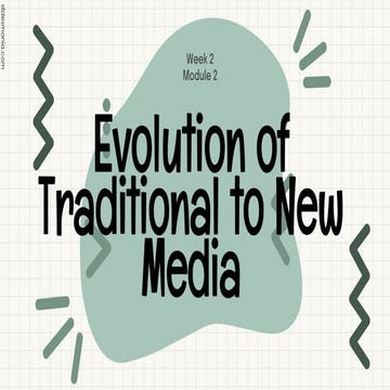 Media and information literacy Module 2: Week 2