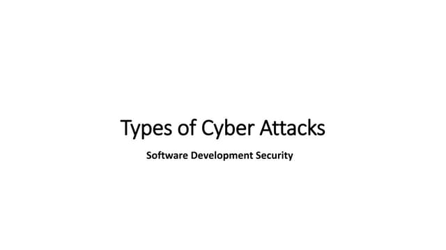 Malware attack  Social engineering attack