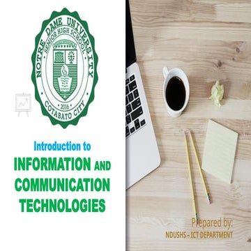 Introduction to Information and Communication Technology
