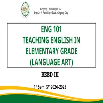 Week 2- BEED 3 - ENGLISH LANGUAGE ARTS.pptx
