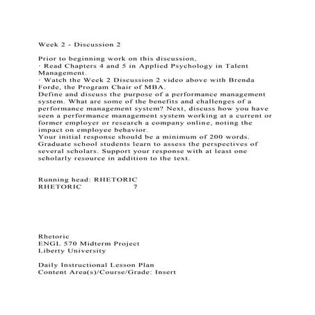 Week 2 - Discussion 2Prior to beginning work on this discussio.docx