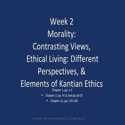 Week 2   ethical living and kantian ethics