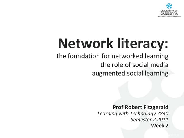 Learning with Technology - week 2 lecture-social media