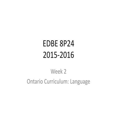 Week 2   ontario curriculum