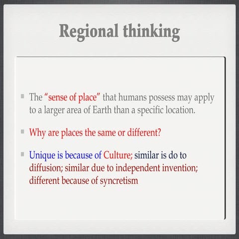 Regions and Culture