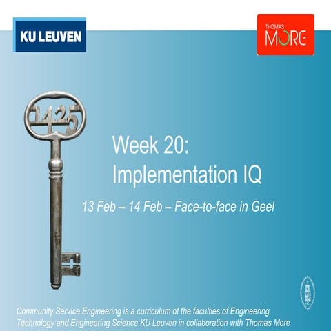 Week 20   implementation iq