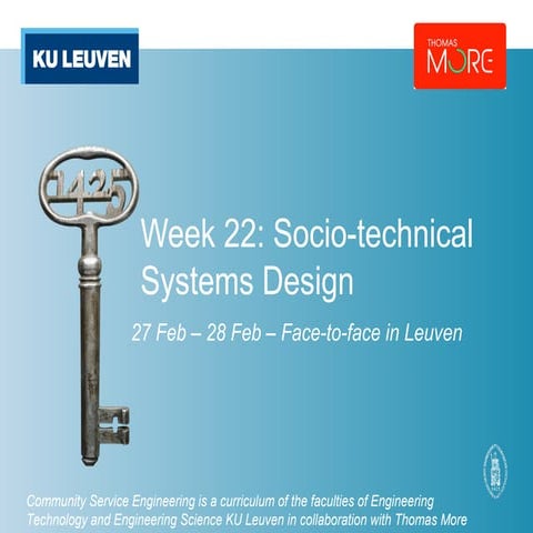 Week 22   socio-technical systems design