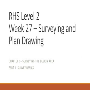 Week 27 online part 1 surveying 