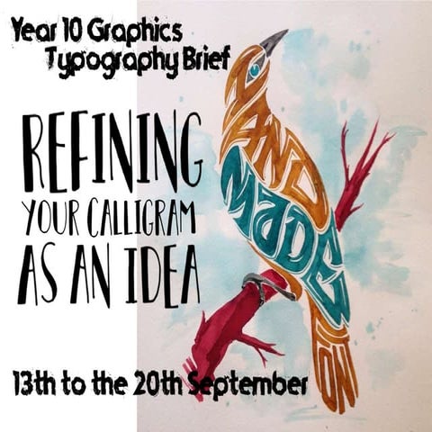 Week 2 a5 calligram design | PPT