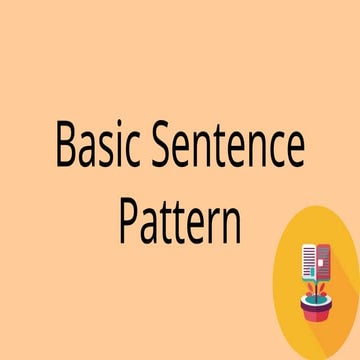 Sentence patterns | PPTX