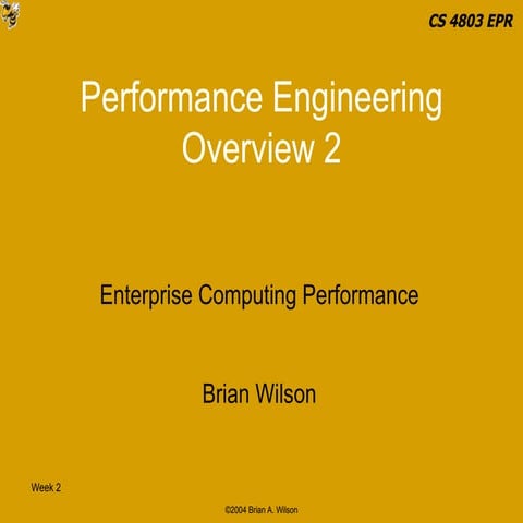 Georgia Tech: Performance Engineering - Queuing Theory and Predictive Modeling
