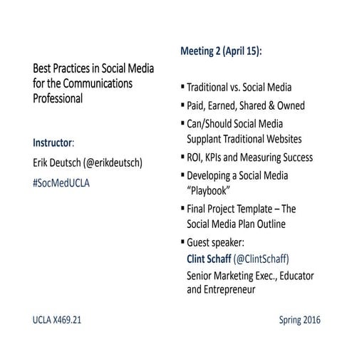 UCLA X469.21 - SPRING '16 WEEK 5 | PPTX