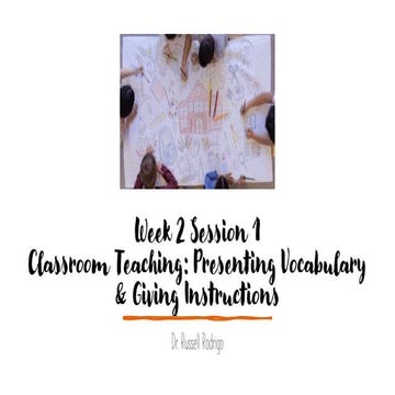 ELT201 Week 2 Presenting Vocabulary