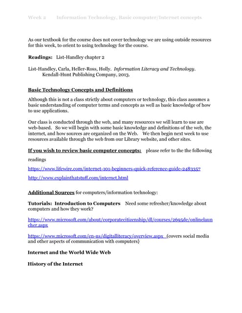 Week 2 computers, web and the internet