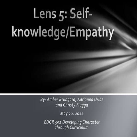 Week2 empathy self knowledge_ppt