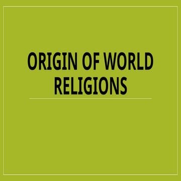 Introduction to World Religions and Belief Systems in Senior High ...