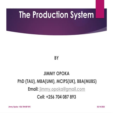 week2_The Production System. Jimmy opoka