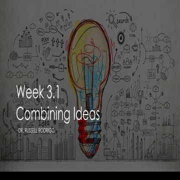 Week 3.1 combining ideas | PDF