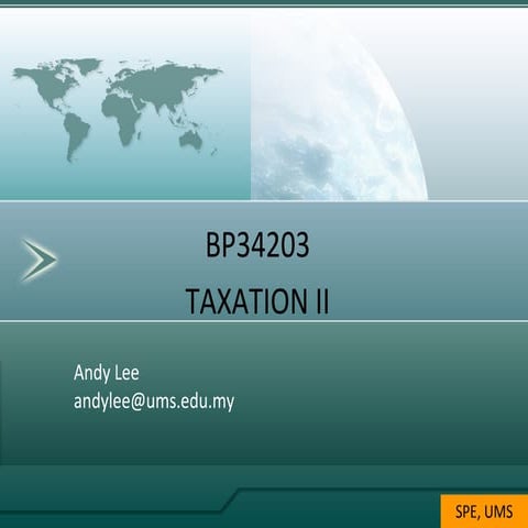 ALLOWANCES-ADVANCED TAXATION