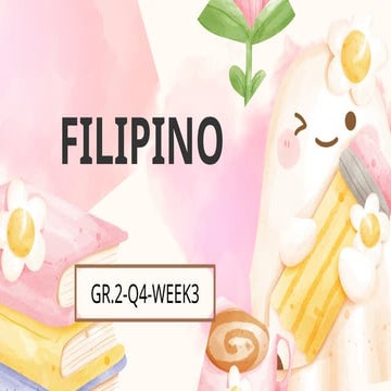 Filipino Subject, Topic: Pangkat ng mga Salitang Magkakaugnay | PPTX
