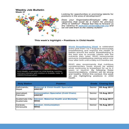 Working with UNICEF | PPTX