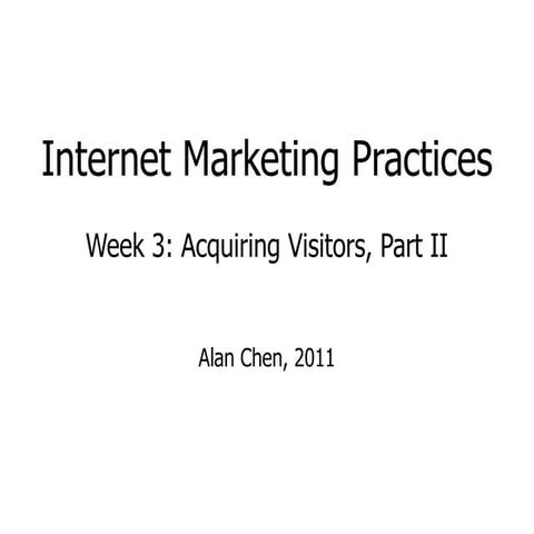 Web Marketing Week3