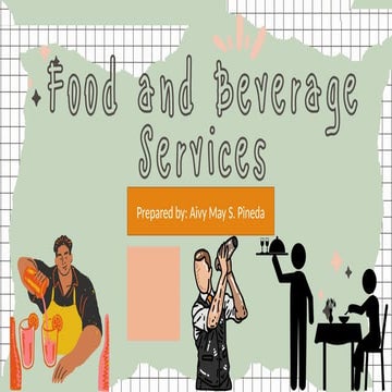 tools and equiptment used in food and beverages services | PPTX