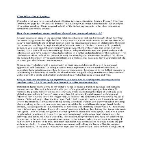 Week 3 class discussion