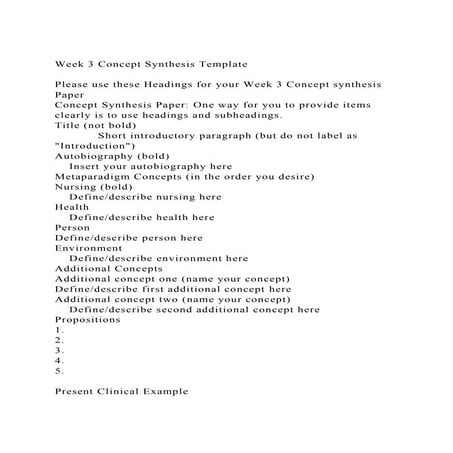 Week 3 Concept Synthesis TemplatePlease use these Headings for.docx