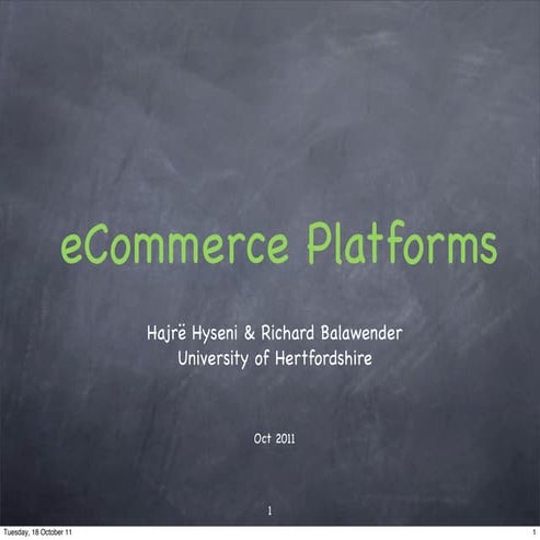eCommerce Platforms