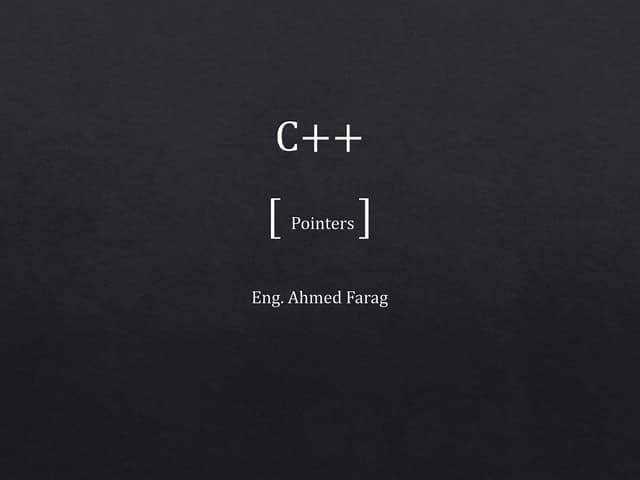 intro to  pointer C++