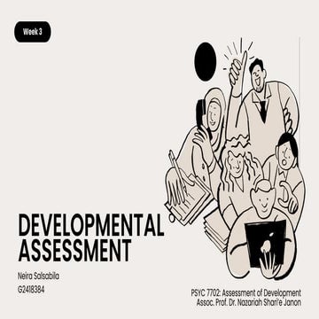 Developmental assessment | PPTX