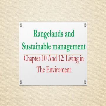 Week 3 Rangelands And Sustainable Management 1 Pptx