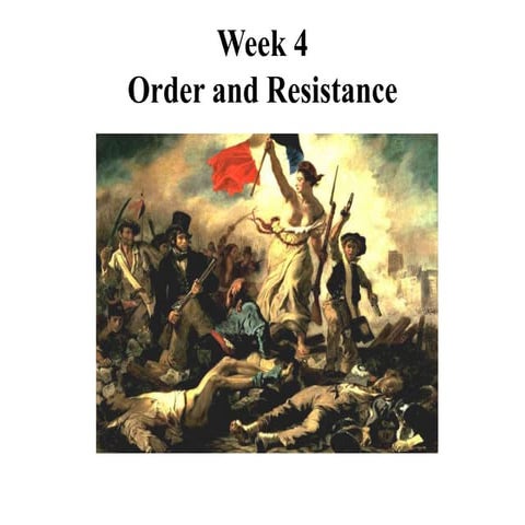 Week 4: Order and Resistance