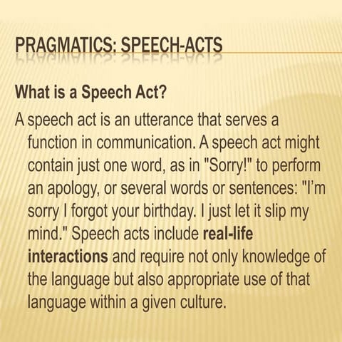 Week 4 illocutionary acts