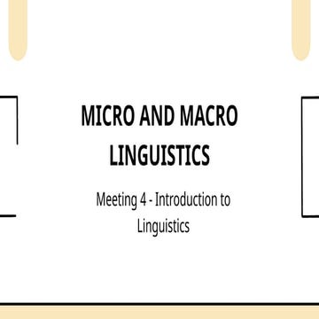 micro and macro linguistics | PPTX