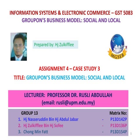 Week 4  power point slide -3-case study 3- groupon's business model social an...