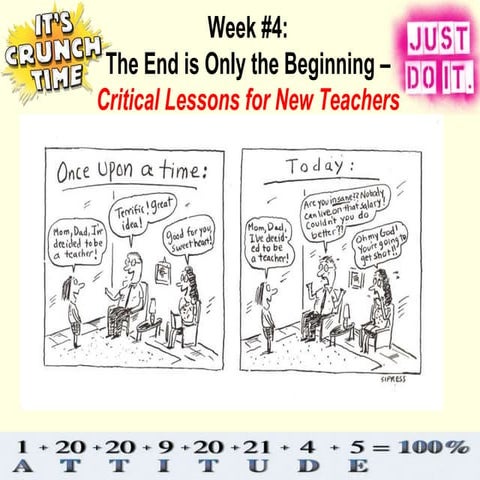 Week 4A:  Critical Lessons for New Teachers - 2014