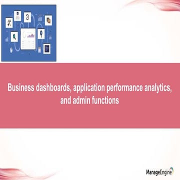 Application performance analytics with Applications Manager