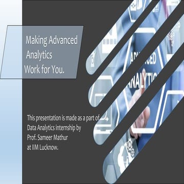 Making Advanced Analytics Work for You  by Dominic Barton and David Court