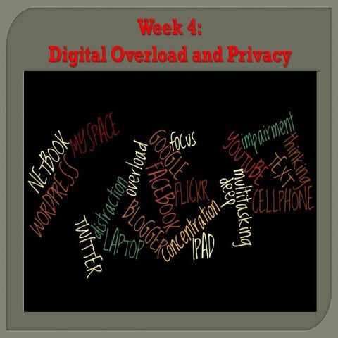 Week 4 digital overload and privacy