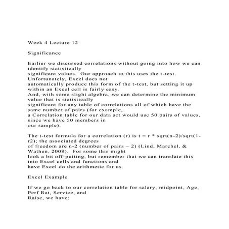 Week 4 Lecture 12 Significance Earlier we discussed co.docx