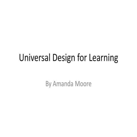 UDL Presentation