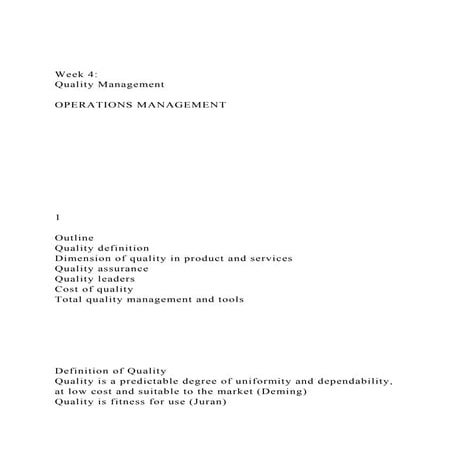 Week 4Quality ManagementOPERATIONS MANAGEMENT.docx