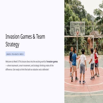 Physical Activity Participation: Invasion Gamespptx | PPTX